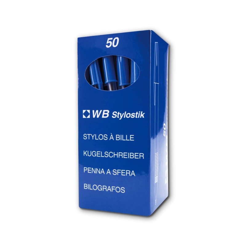 W B Stylostik Blue Ballpoint Pen Pack of 150 (3