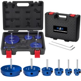 XJX 6-Piece PVC Pipe Reamer Kit, 3/4”, 1”, 1-1/2”, 2”, 3”, 4” Head PVC Fitting Socket Saver with PPR75, PPR100, PPR150, PPR200, PPR300 and PPR400 fit into standard 1/2" drills