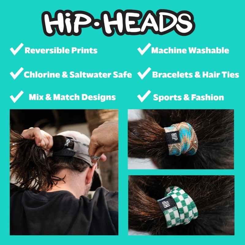 Hip Heads Thick Hair Ties for Men | Durable Hair