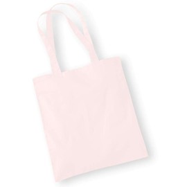 Westford Mill - Cotton Tote Bag with Long Handles One, Pastel Pink