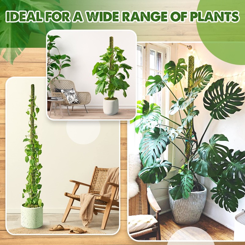 DUSPRO Stackable Mesh Moss Pole for Plants Monstera Potted Plant