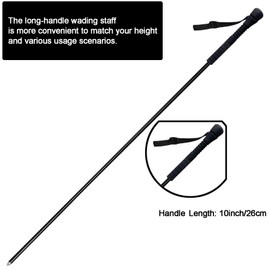 Aventik Fold-able Wading Staff Water Depth Safety Warning Sign Coated Stainless Steel Core T7075 Aluminum Body Corrosion Resistance(WS-090)