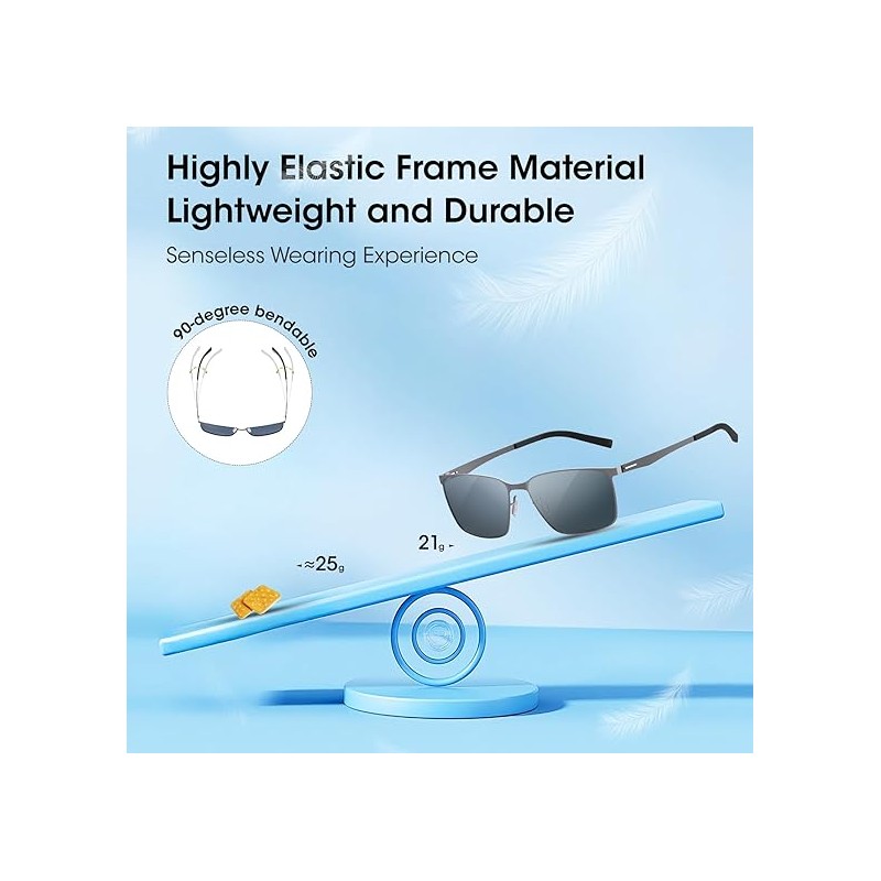 Golf Sunglasses for Men Polarized Lenses for Green Reading, UV400,