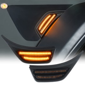 LitMiRaCle LED Fender Marker Lights for Wrangler JL JLU & Gladiator JT 2018-2022 Amber Side Vent Light Turn Signal Lamp, 2PCS