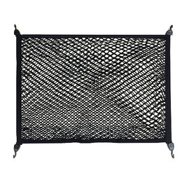 Premium Quality Adjustable Elastic Cargo Net Universal Stretchable Truck Net with Hooks,Storage Bag for Car, SUV, Truck, Pickup Trucks Black (Double Layer net 40x32)