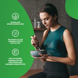 BioTechUSA Spirulina Dietary Supplement Tablets with Spirulina Algae Powder, 100 Tablets