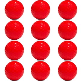 ZNLAKU Red Golf Balls, Red Golf Balls, 2-Piece Construction, Color, High Visibility Distance & Spin Control, 3/12, Red