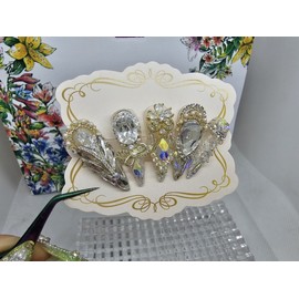 ⚜️ Princess handmade nail tips ✨ - Short round / ⚜️ 공주 수제네일팁 ✨ - 숏라운드