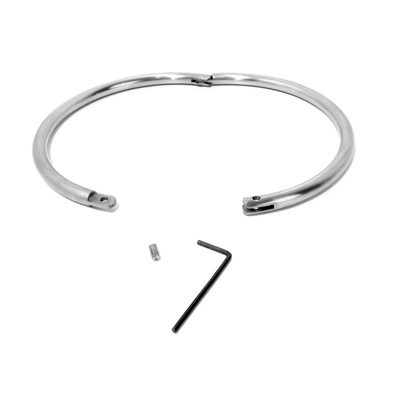 Cuffstore Eternity Collar in Brushed Satin Stainless Steel (slave collar,