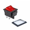2x Kippschalter Wippschalter 4 polig Rot Schwarz ON/OFF 16A/250V Kunststoff