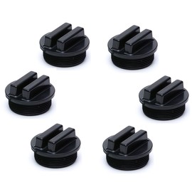 ATIE Black 1-1/2" Threaded Pool Filter Drain Plug Cap Assembly Winterizing Plug SP1022CBLK, 86202000, 190030, 27001-0022 Replacement for Pentair, Hayward, Sta-Rite Pool Filter Darin Plug (6 Pack)