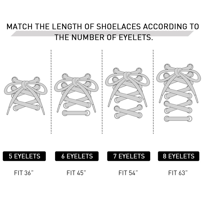 UamGlsob 2 Pairs 5/16" Flat Elastic Shoe Lace, 27"-72" Length