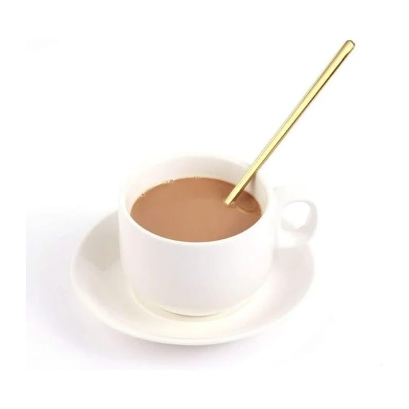 2 Pcs Gold 304 Stainless Steel Coffee Spoons, Stirring Spoons,