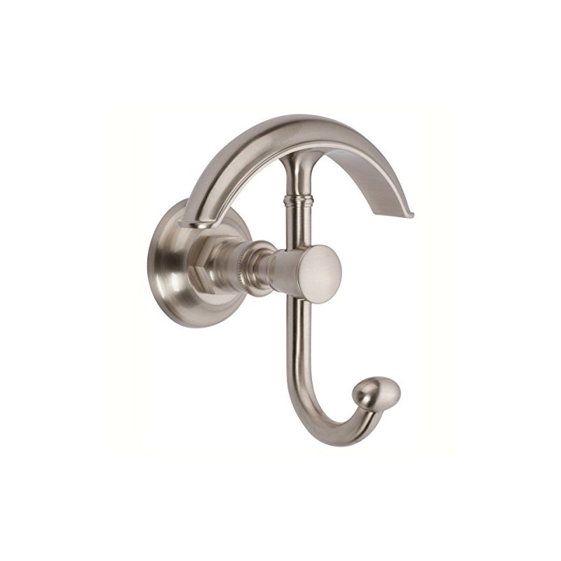Ginger 4811/SN Eavon Double Towel Robe Hook, Satin Nickel