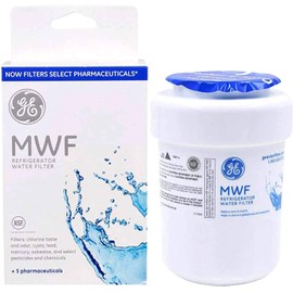 HOMPOWER MWF Filtro de agua de repuesto para frigorífico GE compatible con MWF, MWFA, MWFP, GWF, GWFA, GWF06, Kenmore 9991, 469991 (1 paquete), color blanco