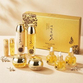 Yedam Yunbit 24K pure gold functional skin lotion basic care cosmetics set of 7 types, 1 set / 예담윤빛 24K 순금 골드 기능성 스킨로션 기초 케어 화장품 세트 7종, 1세트