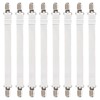 AUXHCYL 8 Stück Bettlakenspanner Verstellbar, 30-130cm Bettlaken Spanner, Spanngurte für