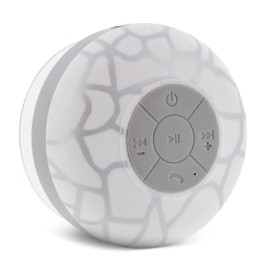 Aduro AquaSound WSP20 Shower Speaker, Portable Waterproof Wireless Bluetooth Speaker (White Girraffe)
