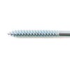 QWORK Screw Hooks Straight with Slotted Hook Screw Galvanised L-shaped