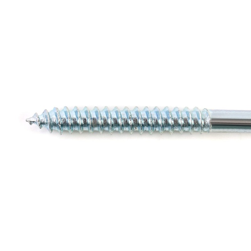 QWORK Screw Hooks Straight with Slotted Hook Screw Galvanised L-shaped