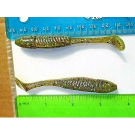 ALL AMERICAN Tournament Quality Soft Plastic Baits 20ct WATERMELON GOBY 3.5" Paddle Tail SWIM BAITS Bass Fishing Baits Lures Shad