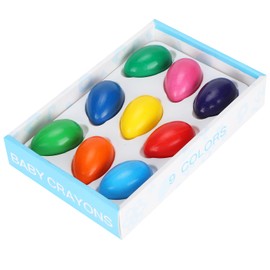 Juego de 9 Crayones en Huevo Lavables, Fáciles de Sostener para Niños, Herramientas de Dibujo y Pintura Infantil