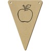Azeeda 5 x 140mm 'Apple with Leaf' Bunting Pennants/Flags (BN00083385)