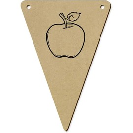 Azeeda 5 x 140mm 'Apple with Leaf' Bunting Pennants/Flags (BN00083385)