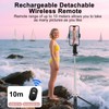 Vemfay 2 in 1 Selfie Stick Anti Shake Retractable Bluetooth