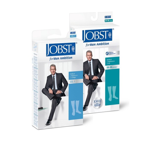 BSN JOBST Compression Stockings JOBST Shapes Ambition KKL 1 AD Knee Socks Regular with Lace, charcoal