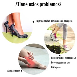 Almohadillas de Talón, Protectores de Talón, Talonera Antiampolas para Zapatos, Prevención de Llagas y Desgaste, Talla Universal, Unisex (Negro, Pack de 4 pares)