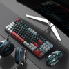 MageGee 75% Mechanical Gaming Keyboard with Red Switch, LED Blue