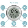 KADAMS Bathroom Shower Digital Wall Clock 9.5'' Kitchen Clock Calendar