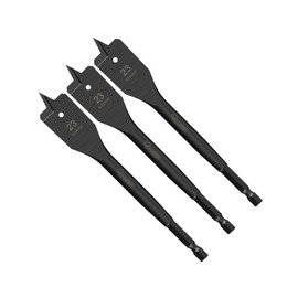 3 x SabreCut SCRIW23_3 23mm x 152mm Impact Rated Flat Wood Spade Bits for Softwood Hardwood Chipboard