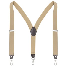 Ausukler Men's Braces Extra Strong 3.5 cm Wide with Rotating Hooks and Elastic Straps Y-back for Jeans, Black Diamond