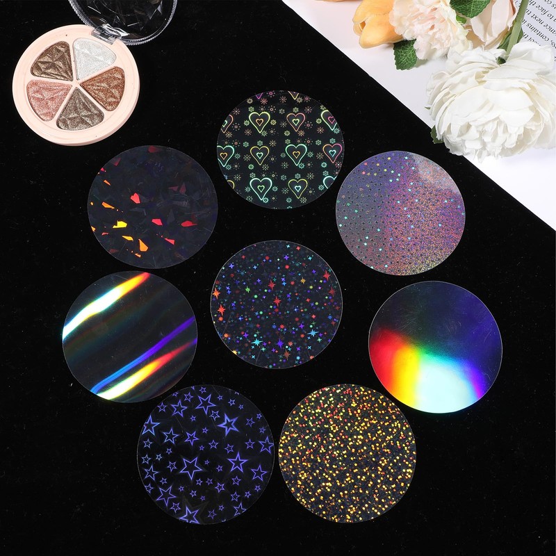 200Pcs Holographic Badge Protective Film, 8 Styles Button Maker Supplies
