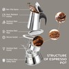 Mogrecha 2 Cup 100ml Moka Pot Stainless Steel Espresso Coffee