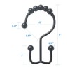 Amazer Shower Curtain Rings, Rust-Resistant Metal Double Shower Hooks for