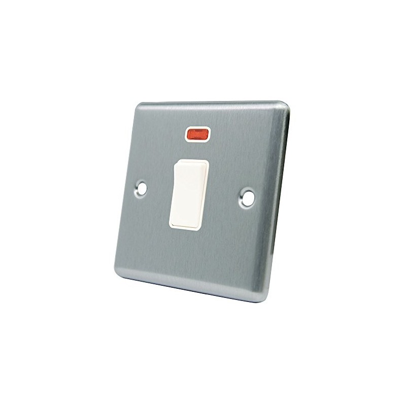 AET CSC20ASWIWH Satin Chrome Classical 20A DP White Insert Plastic