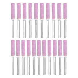 PATIKIL 21 Pcs Diamond Chainsaw Sharpener 5/32 Inch High Hardness Sharpening Stone Polishing Chainsaw Sharpening Kit Grinding File Tool for Chain Saw Stone Jewelry Wood, Pink(4mm)