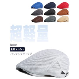 Lacquest Ultra Lightweight Full Mesh Hunting Cap, Unisex, Men's/Women's, Newsboy Cap, Moisture Wicking, Breathable, Mesh, Spring and Summer, Hunting, red