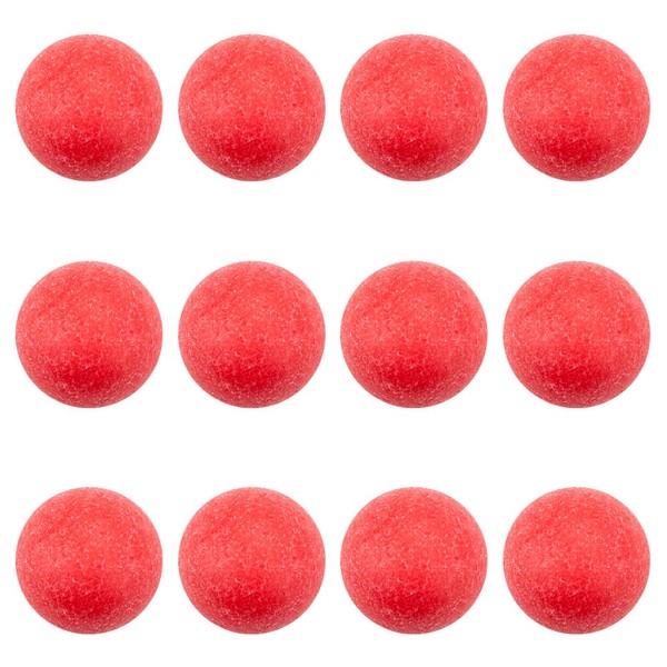 Brybelly Red Textured Foosballs for Standard Foosball Tables (Pack of 12)