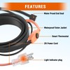 3FT Pipe Heat Tape and Heat Cable with Built-in Thermostat,