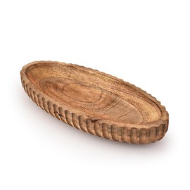 Kaizen Casa Decorative Bowls MANGO WOOD Home Decor Home Decorative Centerpiece Centerpiece Bowl for Table (14" x 6" x 2.25")