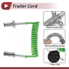 HEROFFIX 7 Way Coiled Electrical Power Trailer Cord Wire Female