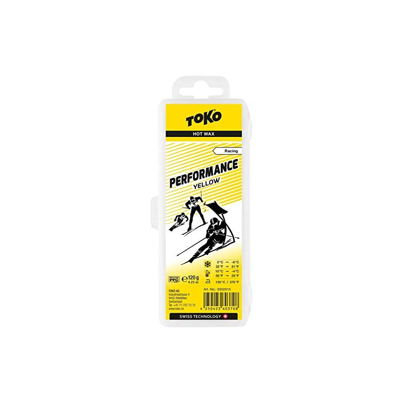 TOKO 5502015 Solid Wax for Skiing, Snowboarding, Hot Wax, Performance
