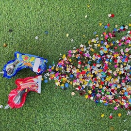 Confetti Cannon, Pack of 10 Confetti Guns, Party Popper Confetti Cannon, Firework Guns, Confetti Guns, Biodegradable Confetti Bomb for Birthdays, Weddings, New Year (10 Pieces)
