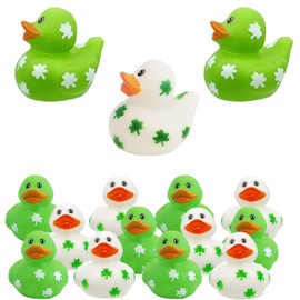 The Dreidel Company St. Patrick's Holiday Rubber Duck Toy Duckies for Kids, Bath Birthday Gifts Baby Showers Summer Beach and Pool Activity, 2" (100-Pack)