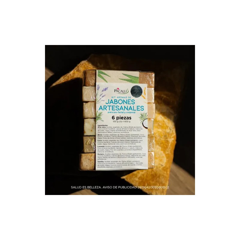 Kit Aromas · Jabones Artesanales Pacalli · 6 Pack 100g