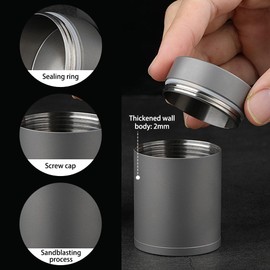 Titanium Pill Box, Portable Pocket Vitamin Organizer with Sealed Lid Waterproof Mini Pill Case for Home, Outdoor, Travelling